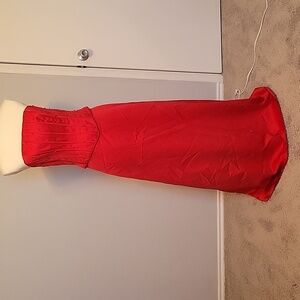 Vintage Modern Maids Red Strapless Gown - Size 10